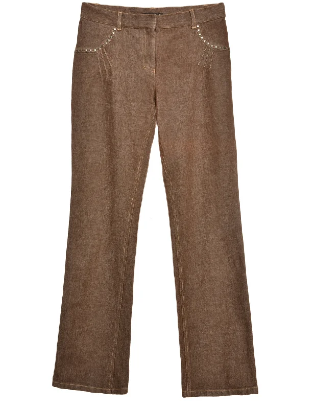 Blowout Deals Zip Front Straight Fit Jeans - W30 L34