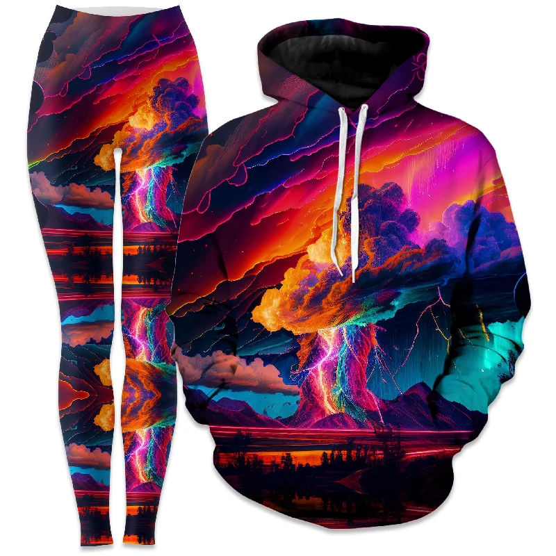 Midnight Sale Rainbow Storm Hoodie and Leggings Combo