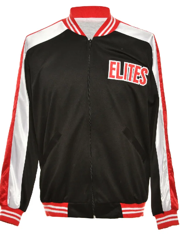 Closeout Black Track Top - M