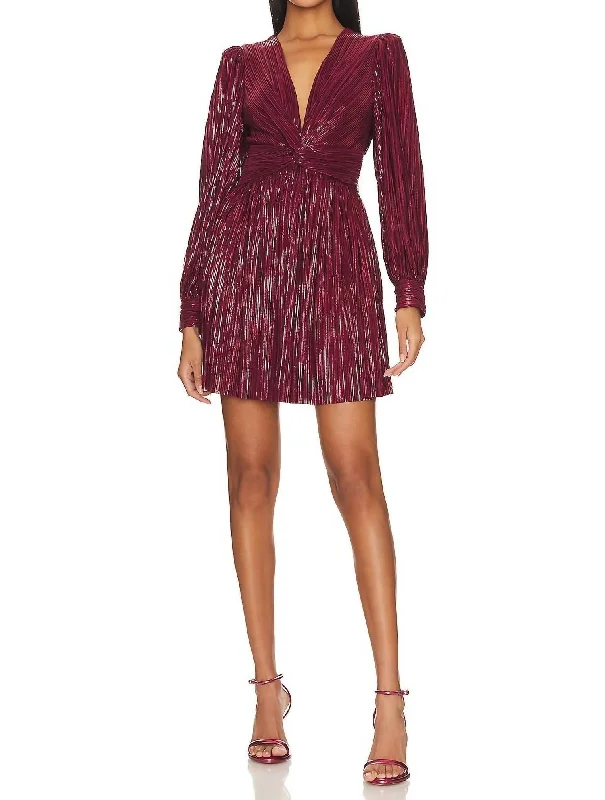 Buy Now Adi Dress In Ruby Wine