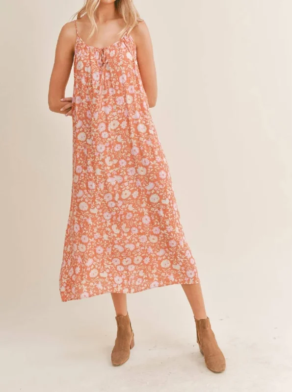 Deal Frenzy Free Like Fall Dress In Warm Ginger