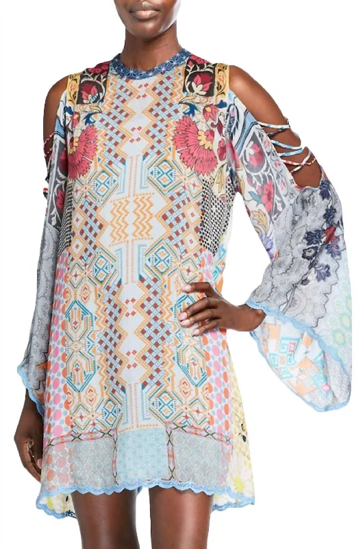Customer Appreciation Sale Cahil Tunic Dress In Blue Multi