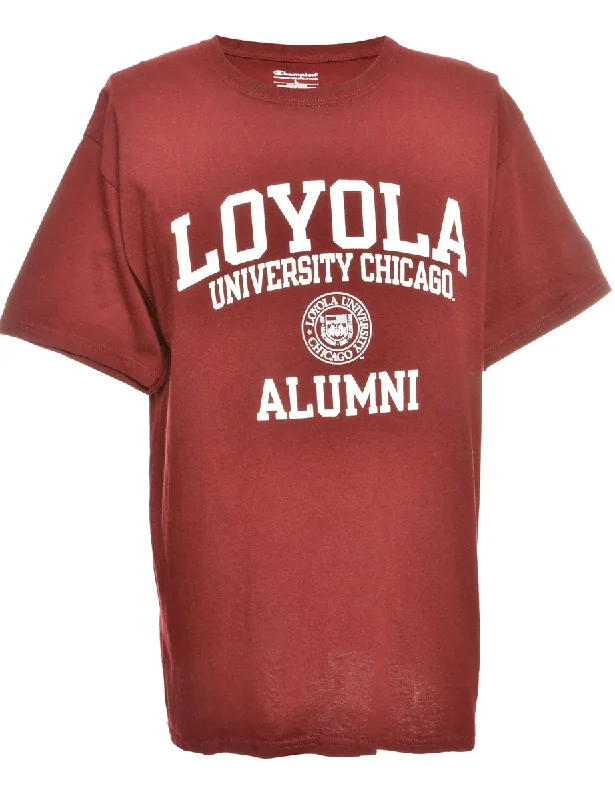 Price Reduction Maroon Champion Printed T-shirt - L