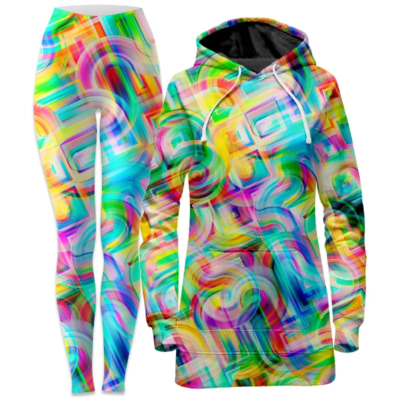 Final Clearance Tropical Nectar Hoodie Dress and Leggings Combo