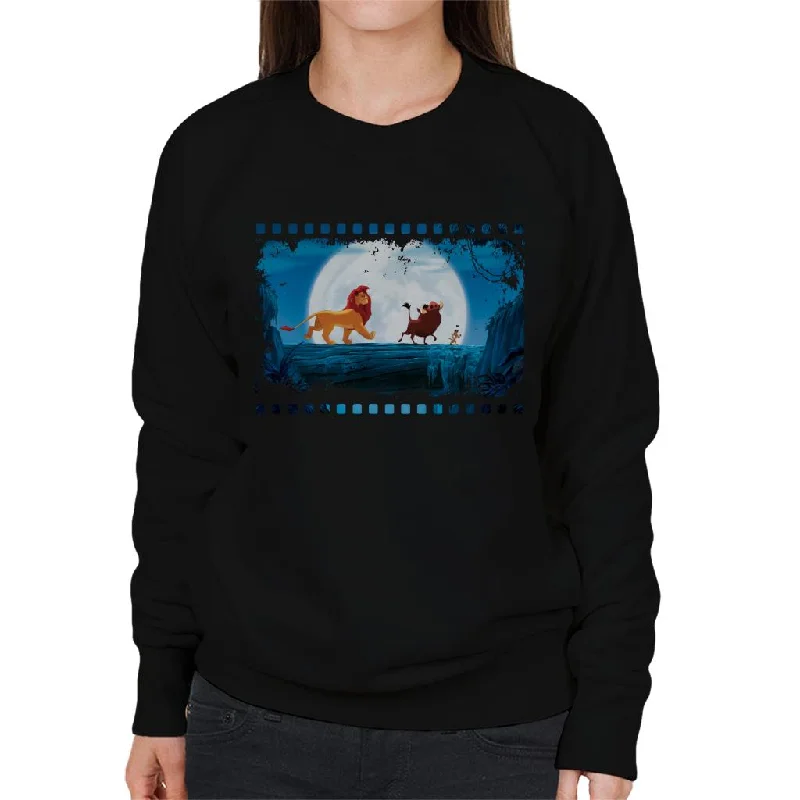 Low Prices Disney The Lion King Simba Timon Pumbaa Film Strip Women's Sweatshirt