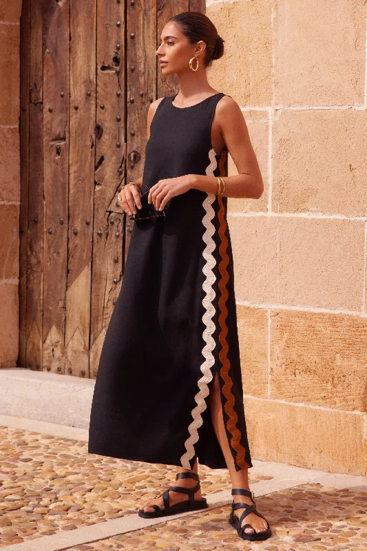 Bargain Blast Margot Dress In Washed Black Ric Rac