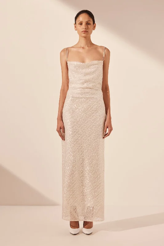 Friends and Family Sale ALAYA COWL MAXI DRESS