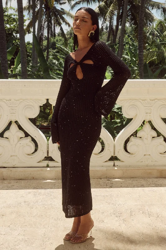 Don't Miss IRINA MIDI DRESS - BLACK