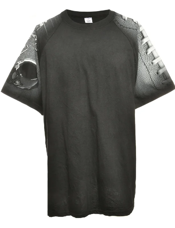 Final Markdown Black Printed T-shirt - L