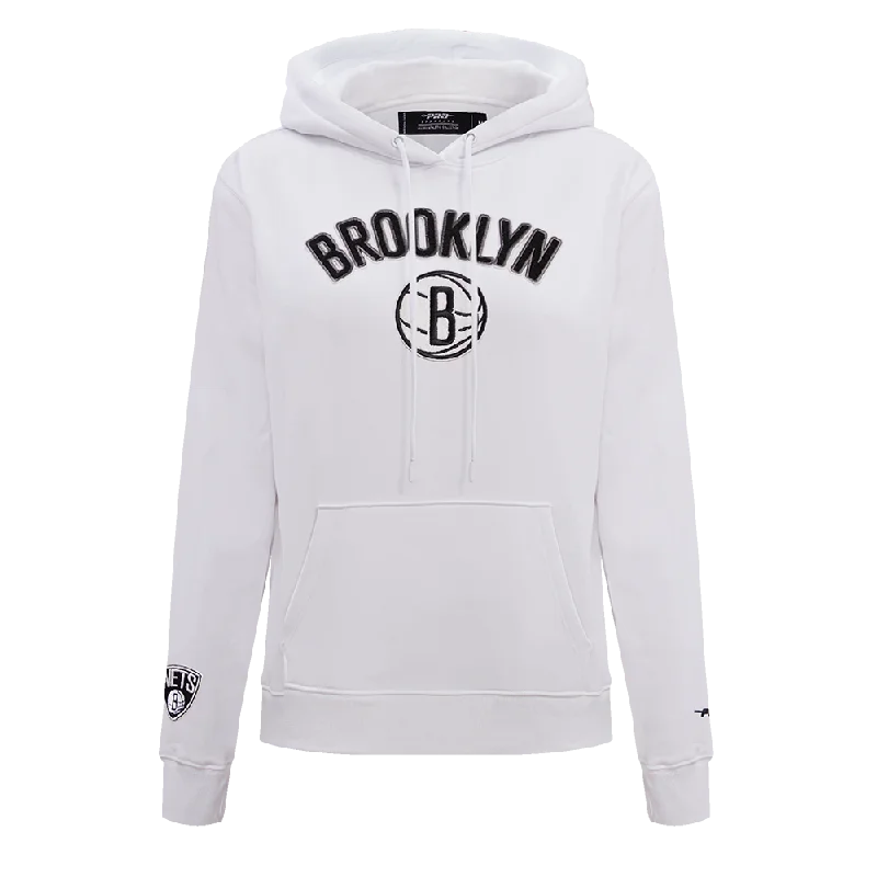 New Markdowns SUDADERA CON GORRO NBA BROOKLYN NETS CLASSIC ESSENTIALS PARA MUJER