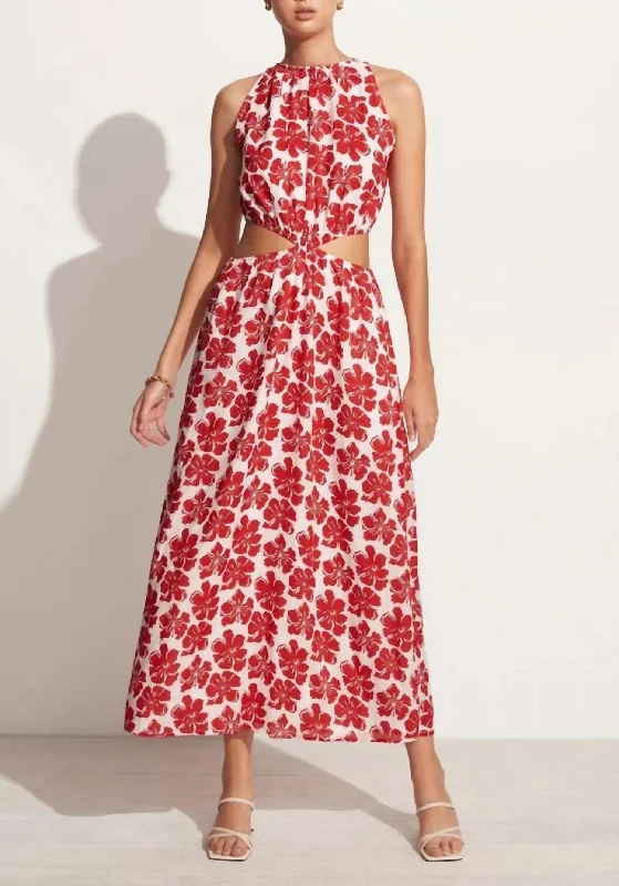Price Meltdown Trapani Midi Dress In La Presa Floral Print