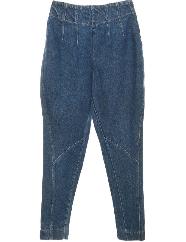 Price Meltdown High Waist Indigo Tapered Jeans - W28 L32