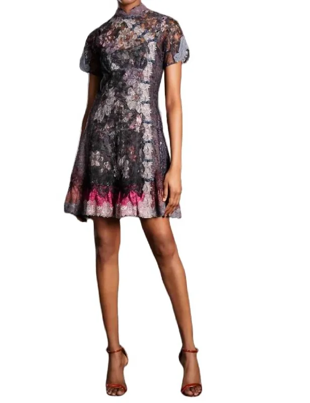 Great Deals Qipao Mini Dress In Black