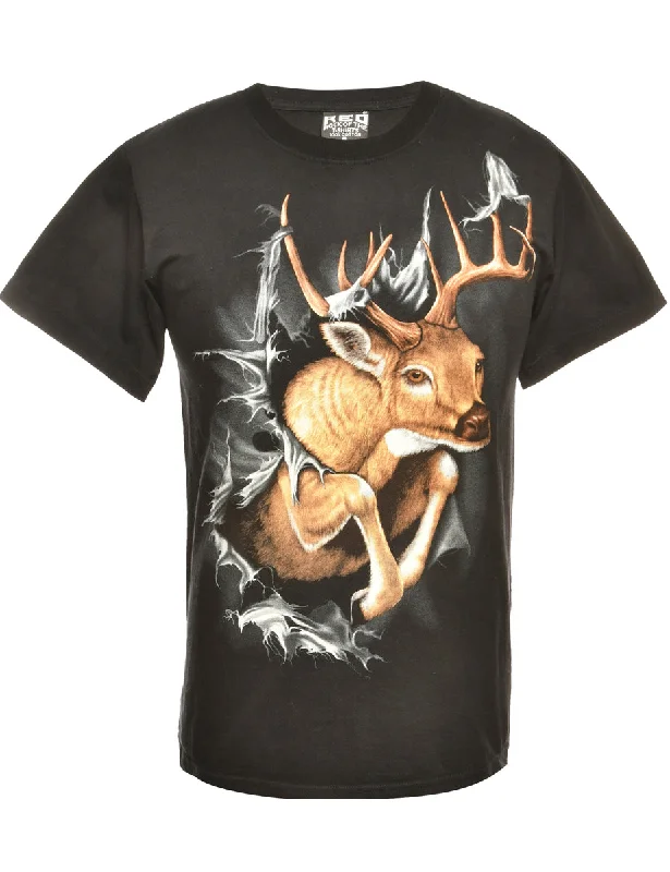 Seasonal Sale Black Animal T-shirt - M