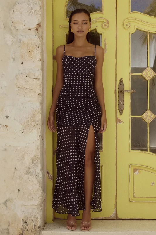 Price Reduction KYLEAH MAXI DRESS - BLACK/WHITE