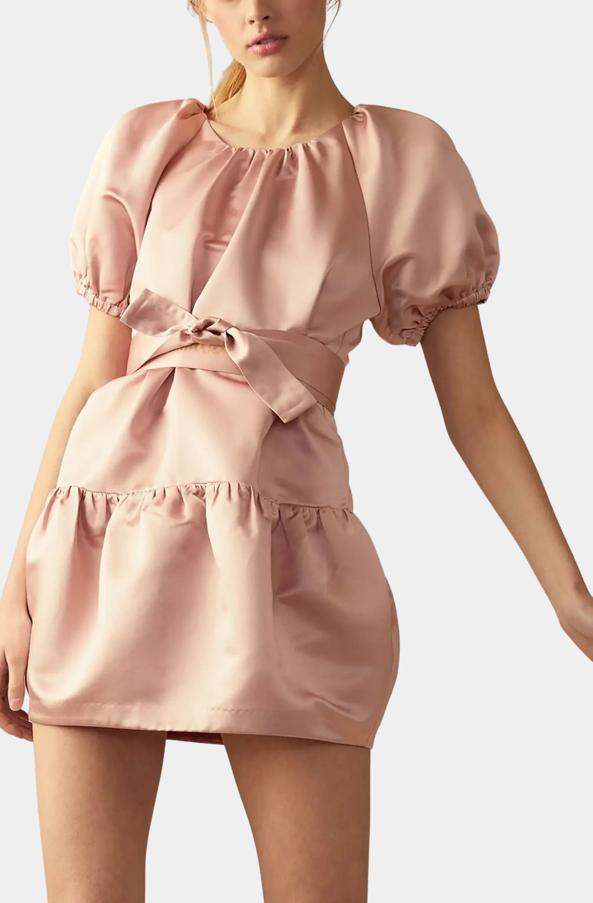 Savings Galore Tulip Satin Mini Dress