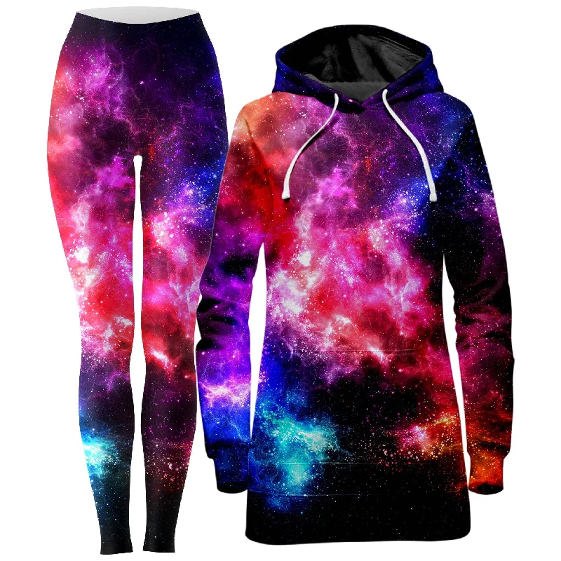 Grand Opening Sale Galaxy Vibe Hoodie Dress and Leggings Combo