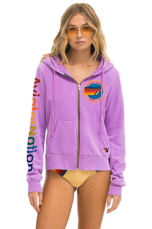 Shop and Save AVIATOR NATION HOODIE - NEON PURPLE