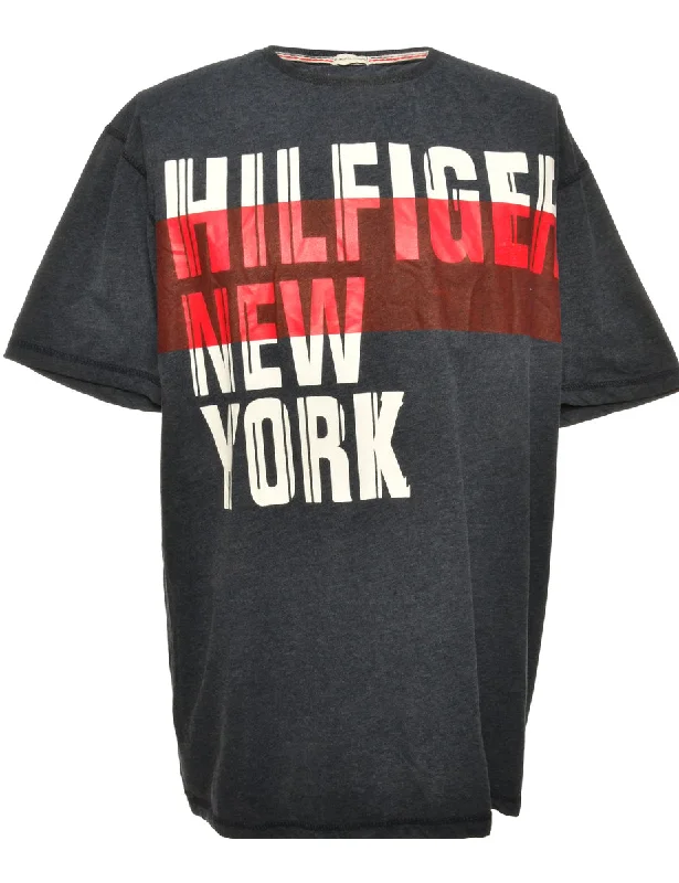 Clearance Event Tommy Hilfiger Dark Grey Printed T-shirt - XXL