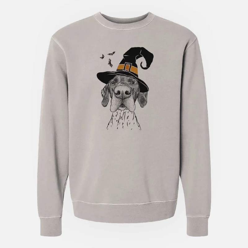Big Discounts Witch Booze the German Shorthaired Pointer - Unisex Pigment Dyed Crew Sweatshirt