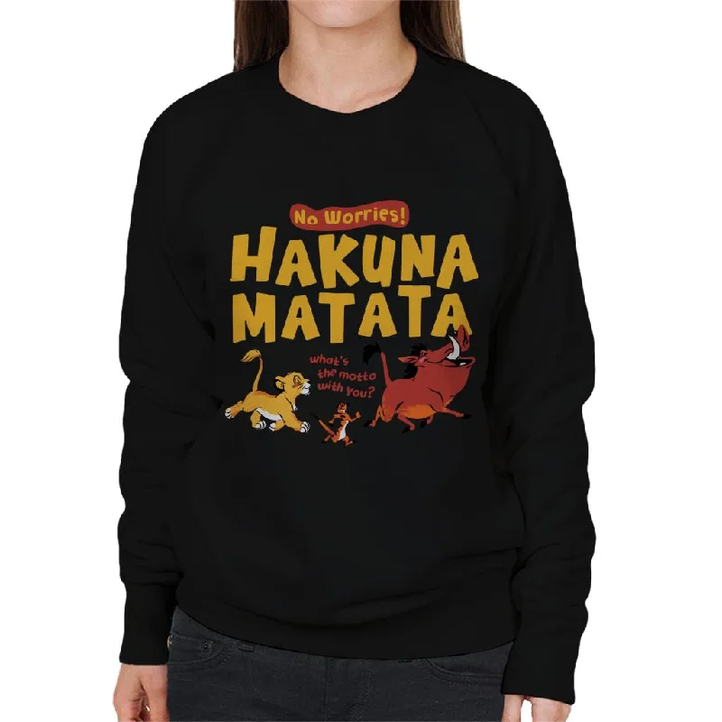 Seasonal Sale Disney The Lion King Hakuna Matata Women's Sweatshirt