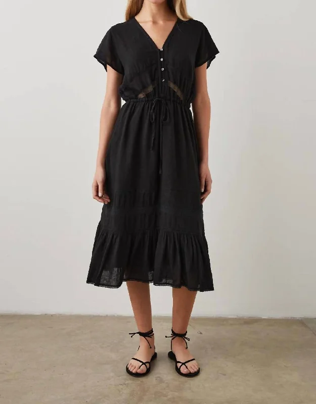 While Supplies Last Kiki Lace Detail Dress In Black