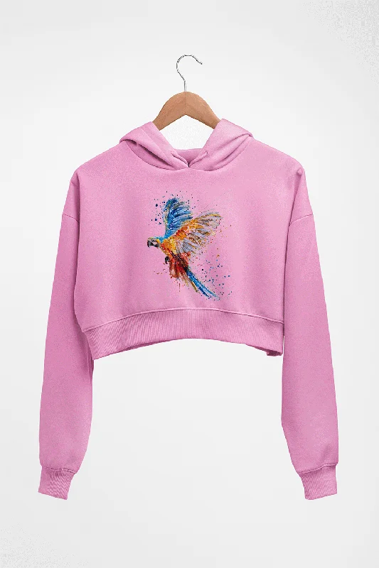 Limited Quantity Parrot Crop HOODIE FOR WOMEN