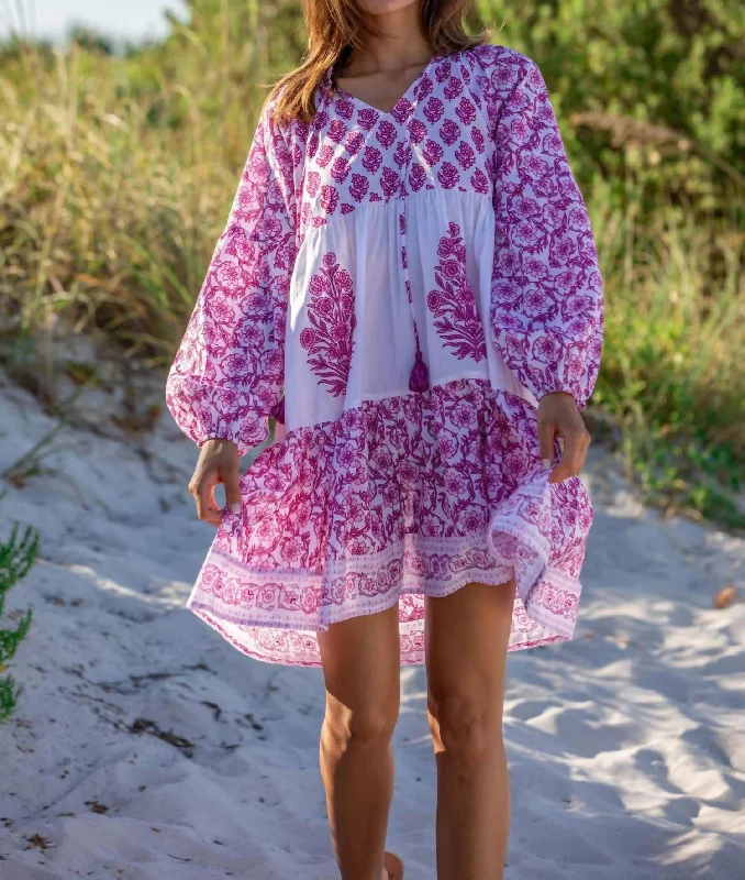 Price Rollback Leti Dress In Pink/white