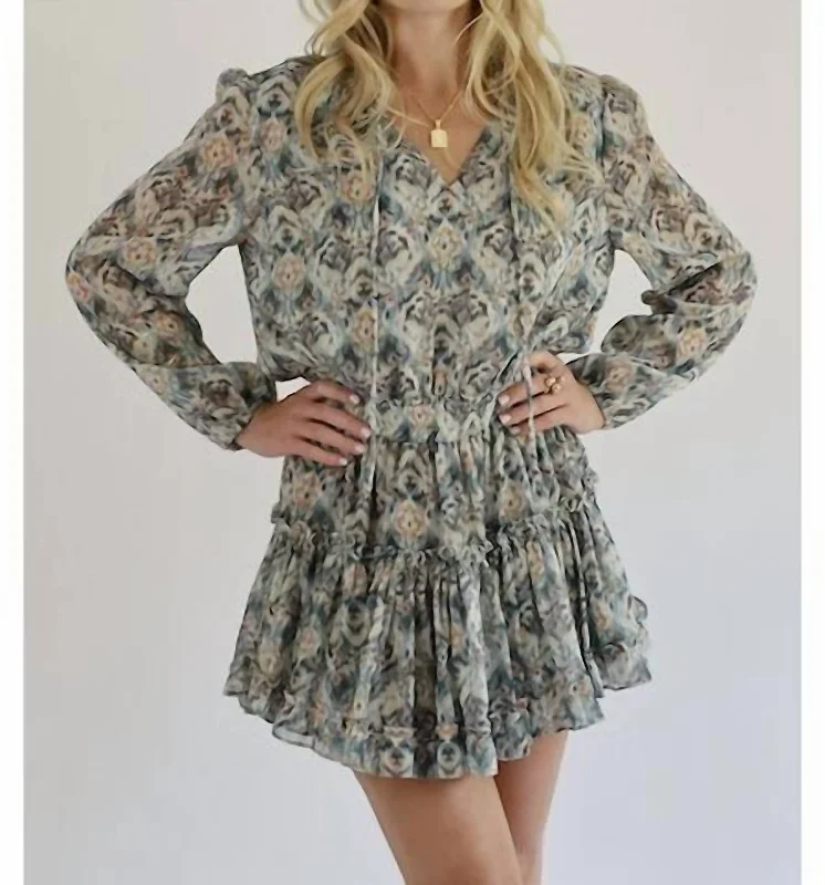 Year-End Sale Freya Mini Dress In Aguarelle