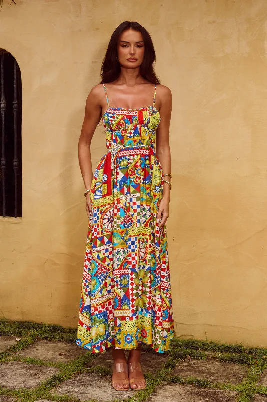Extra Savings KELANI LUXE MIDI DRESS - PHAEDRA PRINT