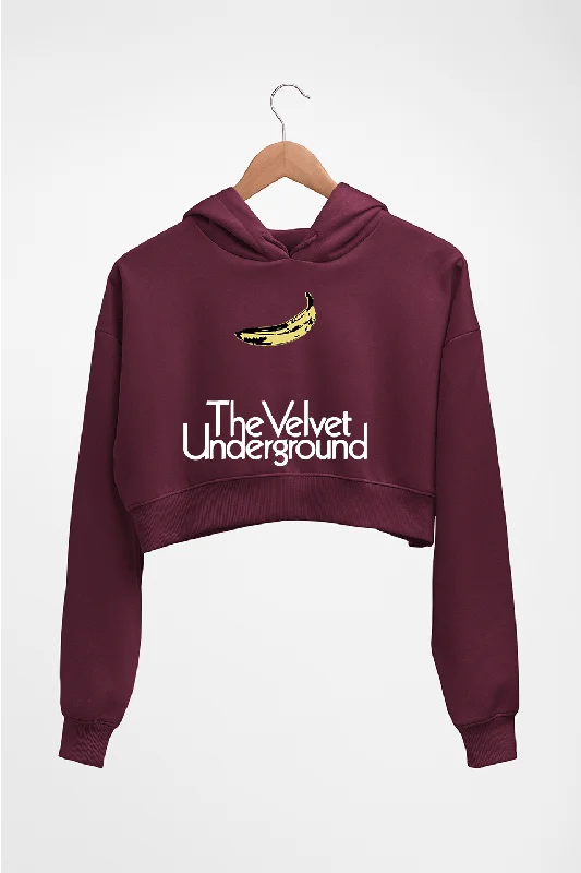 Markdowns The Velvet Underground Crop HOODIE FOR WOMEN
