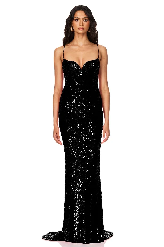 Special Savings Nookie Serena Sequin Gown - Black