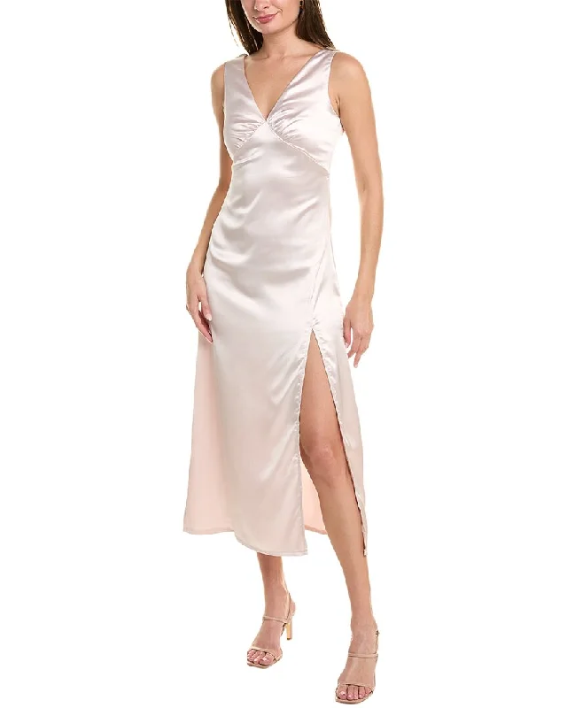 Blowout Sale JL Luxe Satin Maxi Slip Dress