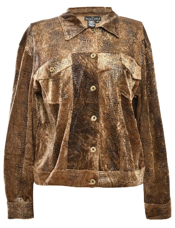 Clearance Event Animal Print Copper Jacket - L