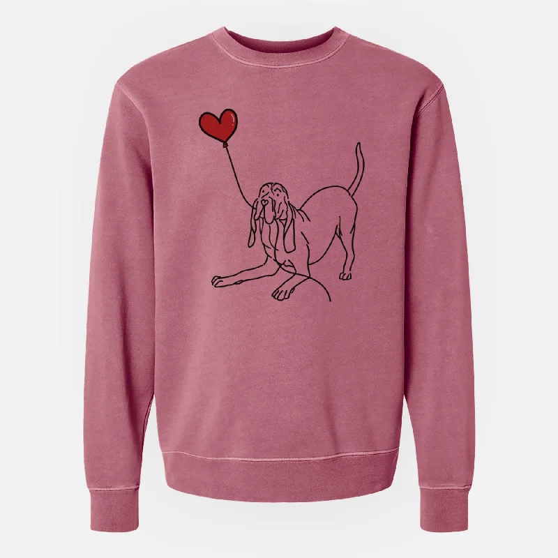 Special Discount Bloodhound Heart String - Unisex Pigment Dyed Crew Sweatshirt