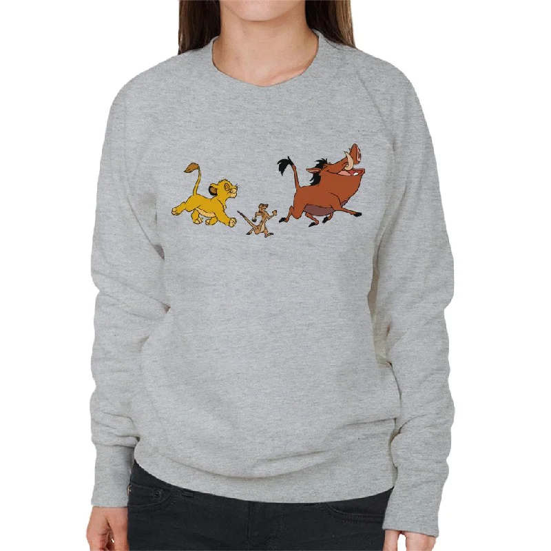 Limited Quantity Disney The Lion King Trio Timon Pumbaa And Simba Women's Sweatshirt