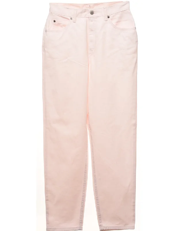 Midnight Madness Pale Pink Tapered High Waist Jeans - W28 L31