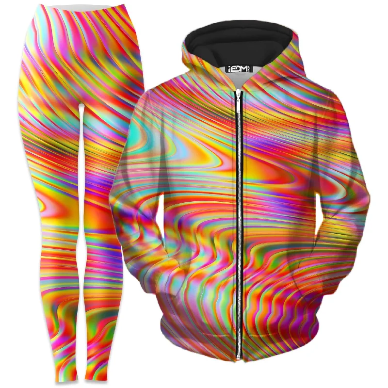 Bonus Savings Afternoon Delight Zip-Up Hoodie and Leggings Combo