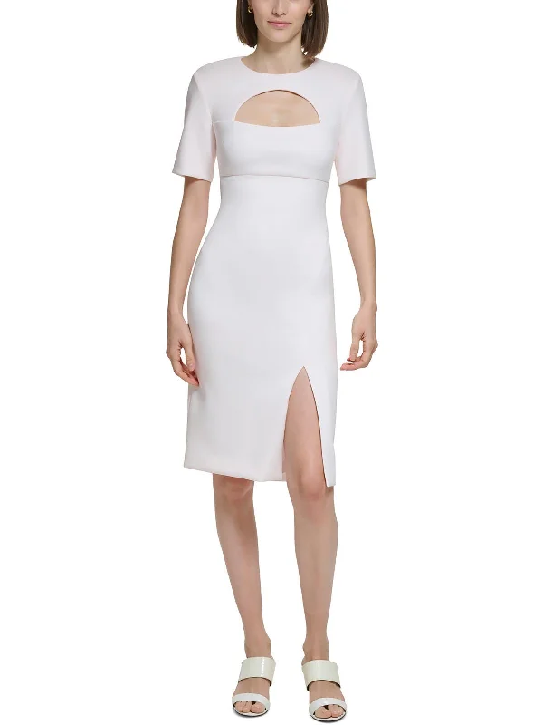 Hot Deal Womens Scuba Knee Length Sheath Dress