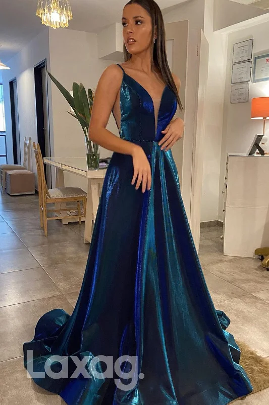 Deal of the Week 17792 - Attractive V-Neck Long Prom Dress with Pockets