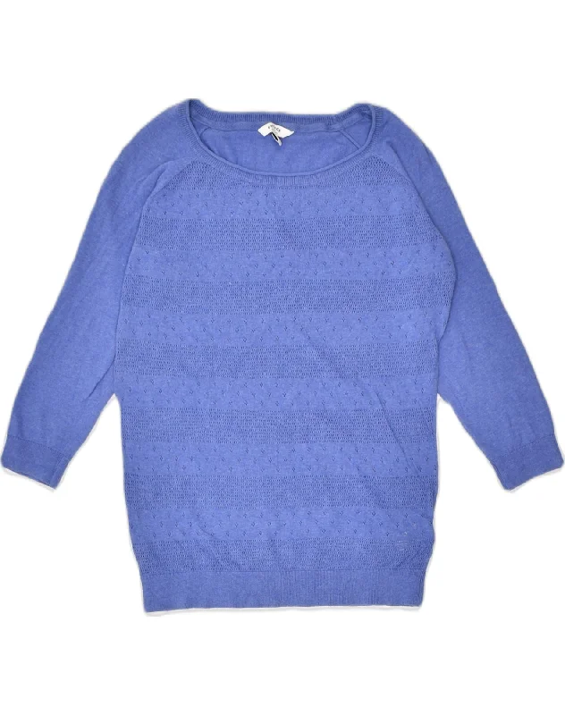 Don’t Miss Out FAT FACE Womens Boat Neck Jumper Sweater UK 10 Small  Blue Cotton