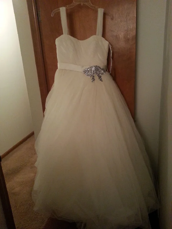 Quick Sale Vera Wang White Label Tulle Ball Gown W/ Asymmetrical Skirt