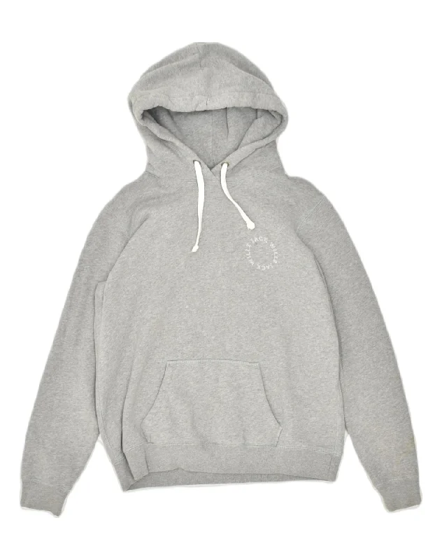 Online Specials JACK WILLS Womens Hoodie Jumper UK 12 Medium  Grey Cotton