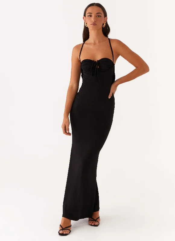 Now or Never Bombshell Maxi Dress - Black