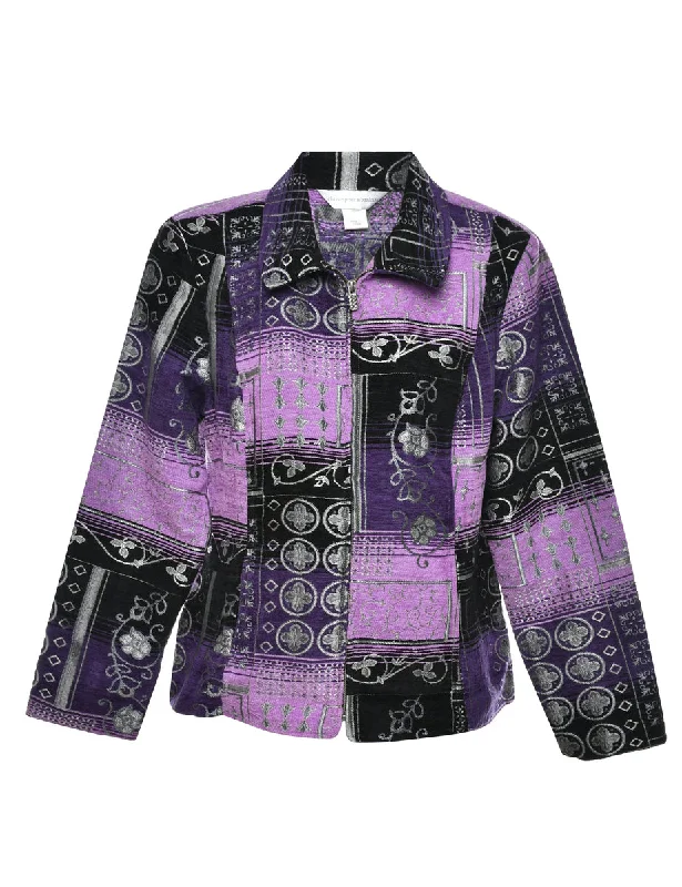 The Best Prices Floral Pattern Tapestry Jacket - L