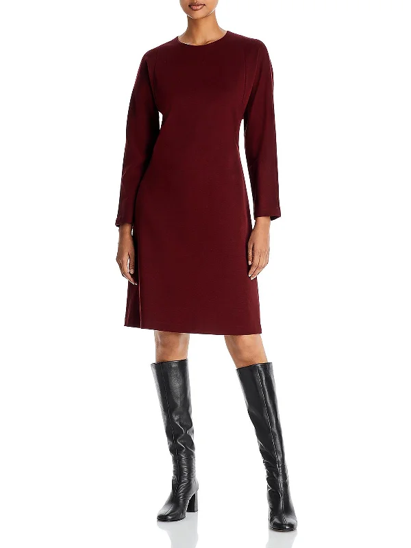 Act Fast Womens Crinkled Knee Length Mini Dress