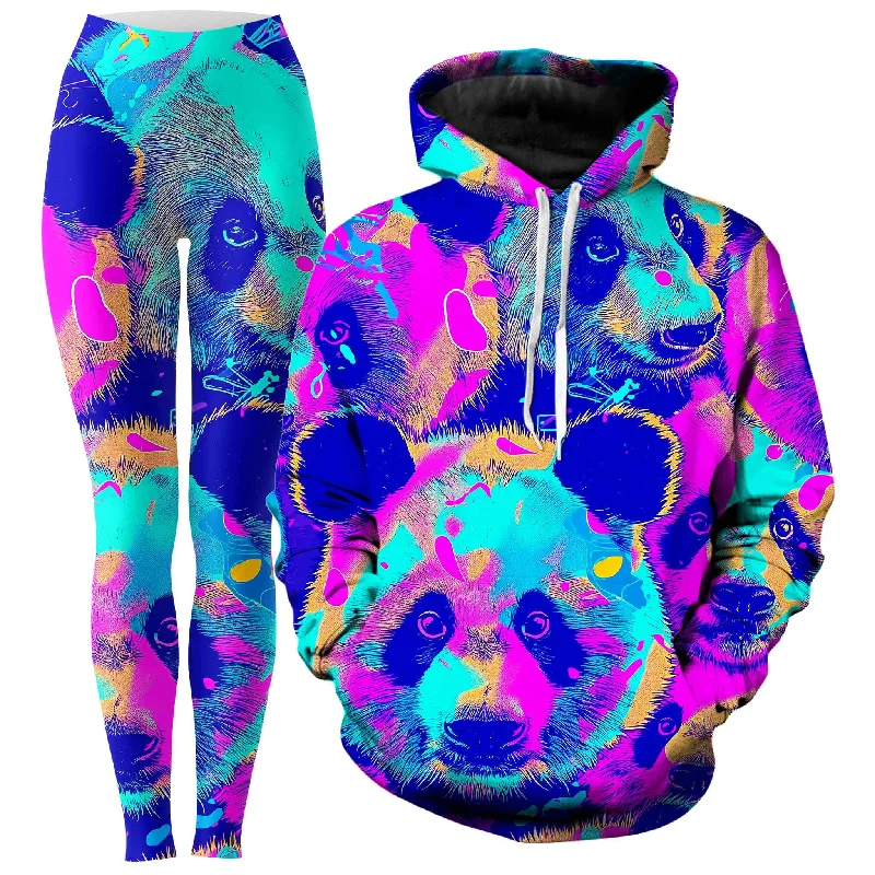 Savings Bonanza Panda Melt Hoodie and Leggings Combo