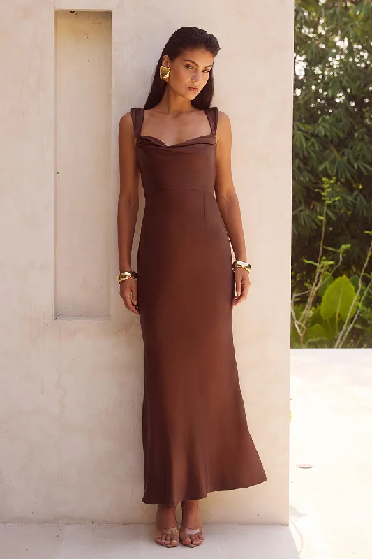 The Best Prices MARGOT MAXI DRESS - CHOCOLATE