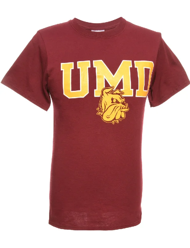 Can't Miss Maroon Jerzees Printed T-shirt - S