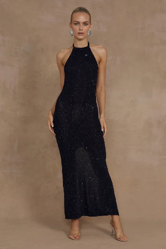 Special Price NATINO MIDI DRESS - BLACK SHIMMER